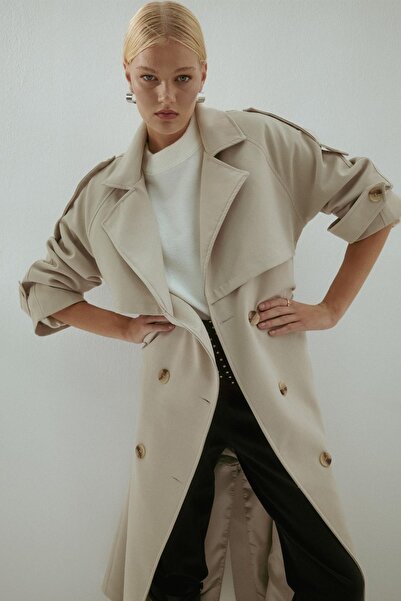 MARKALİSTE Двобортний довгий тренч