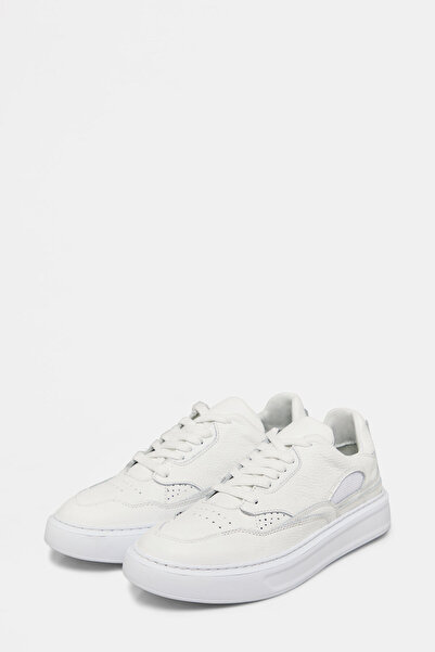 W Collection White Leather Sports Shoes