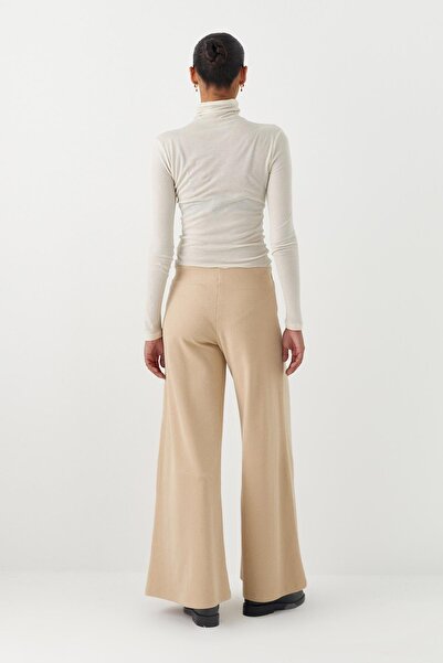 MARKALİSTE Knitwear Look Knitted Trousers Cream