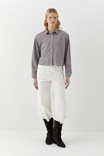 MARKALİSTE Πακέτο βάτα ριγέ πουκάμισα καφέ