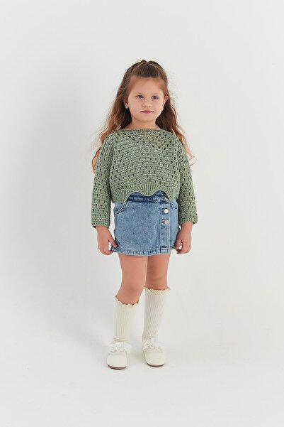 MARKALİSTE Children's Crop Knitwear Mint