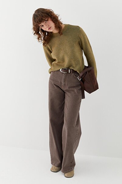 MARKALİSTE Crew Neck Sweater Khaki