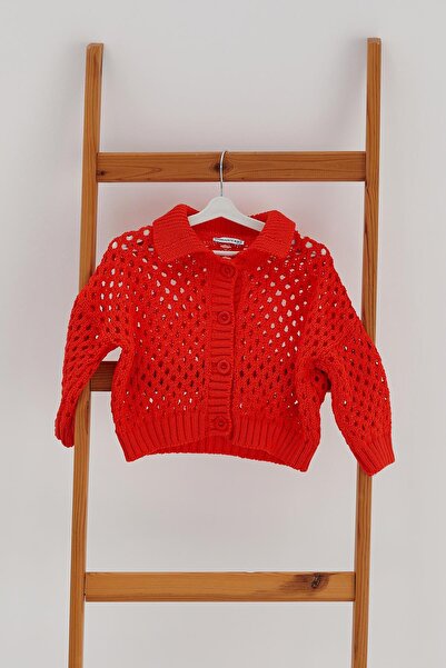 MARKALİSTE سترة تريكو برتقالية للأطفال