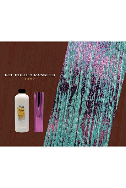 Ferrara Design Folie de transfer trandafirie, 12 mp lamina + 1 litru lipici s...