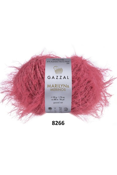 GAZZAL İPLİK Fir de tricotat Gazzal Marilyn Merinos Long Staple 250g 5x50g 88...