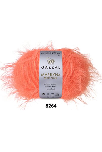 GAZZAL İPLİK خيوط غزال مارلين ميرينوس للحياكة طويلة الشعر 250 جرام 5×50 جرام ...