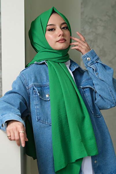 AFVENTE Cotton Jazz Shawl Benetton Green