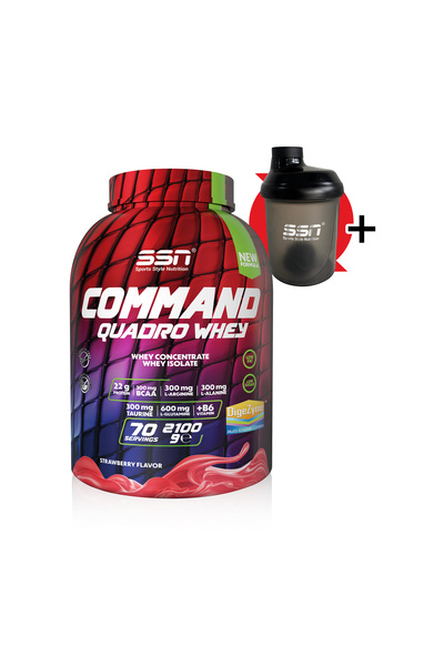 SSN Sports Style Nutrition Command Quadro Whey 2100 gr (ÇİLEK) Protein Tozu