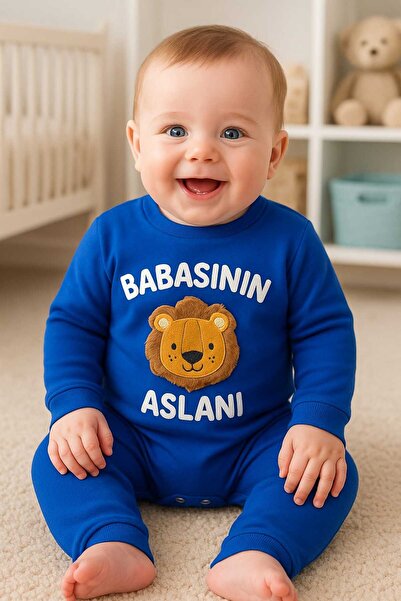 bakyaa Bebek Babasının Aslanı Yazılı Boydan Tulum