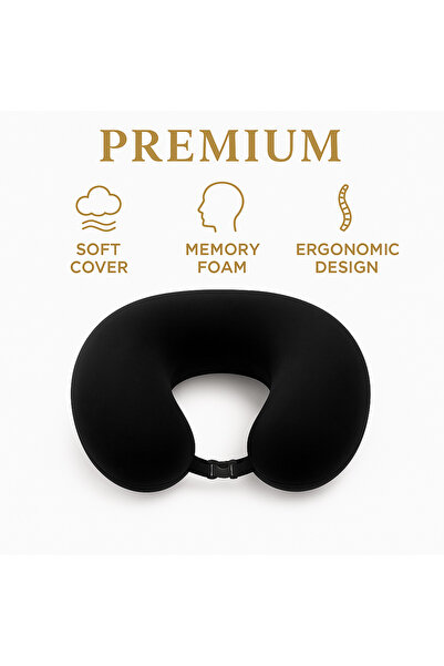 Armegeda Visco, Seyahat, Boyun, Yastığı, Rahat, Uyku,SİYAH. Kadifemsi ortopedik yastık