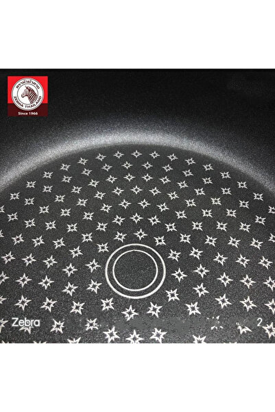 ZEBRA THAILAND ZEBRA Teflon Pan, Sturdy, with Triple Steel Base, 24 cm, Korean (for all stoves)