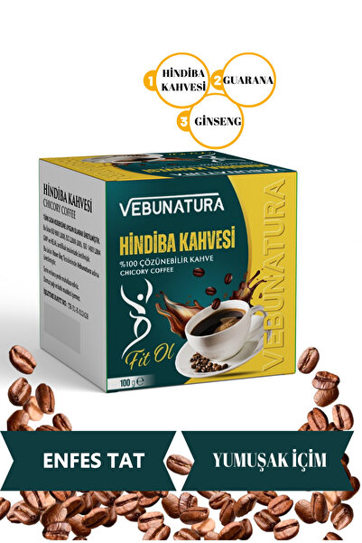 VEBUNATURA Hindiba Kahvesi, Guarana,Ginseng Kahve 1 Aylık -( 60 Kullanım ) NE...