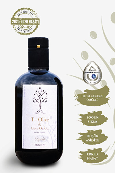 T Olive&Olive Oil Co. Erken Hasat Ayvalık Natürel Sızma Zeytinyağı 0.5 L
