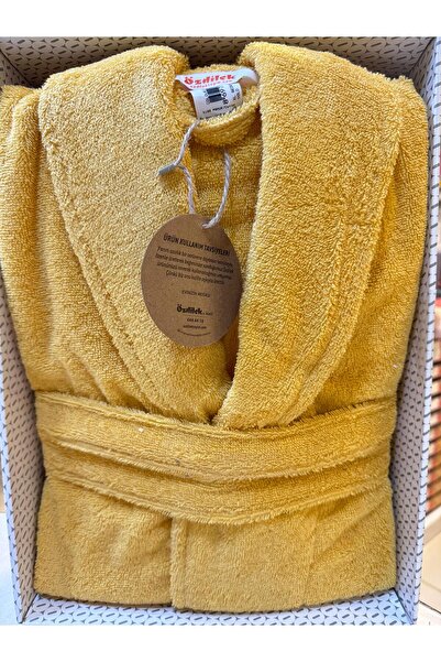 Özdilek Μπουρνούζι με γιακά σάλι από 100% βαμβάκι, χρυσό