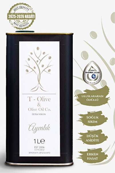 T Olive&Olive Oil Co. Erken Hasat Ayvalık Natürel Sızma Zeytinyağı 1 L