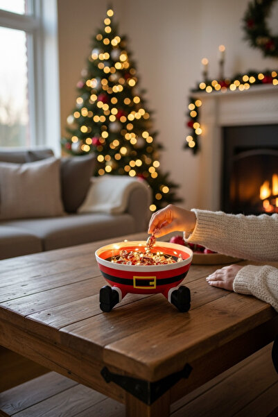 TASARLİX Yılbaşı Süslemeli Noel Baba Temalı Santa Bowl – Dekoratif Kase ve Se...