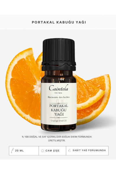 caintela زيت قشر البرتقال 20 مل - طبيعي ونقي 100% يساعد على استعادة توازن الب...