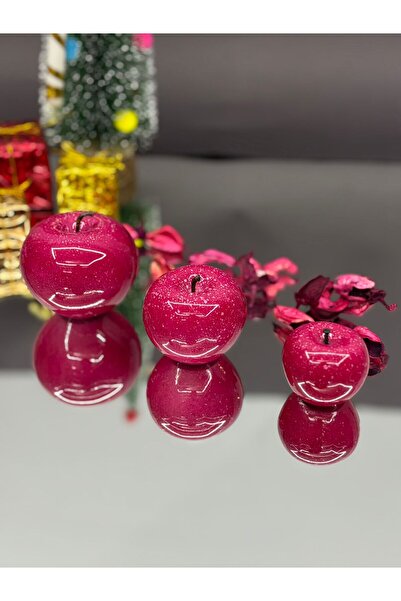 KirLiNova Elma Seti 3 lü El Yapımı Dekoratif Biblo