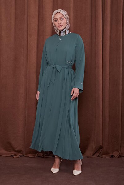 Levidor Πράσινο φεράκι με πλισέ στα πλαϊνά και λεπτομέρεια με κουμπιά