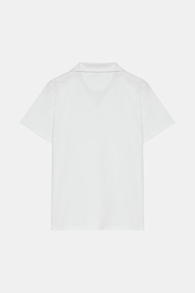 W Collection WHITE POLO NECK T-SHIRT