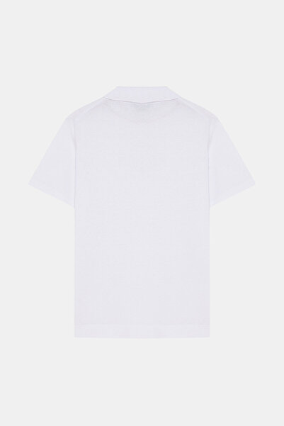 W Collection WHITE POLO NECK T-SHIRT