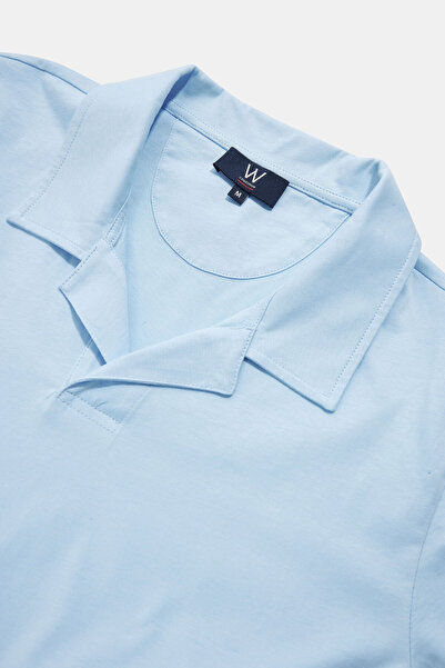 W Collection Turquoise Polo Collar T-Shirt