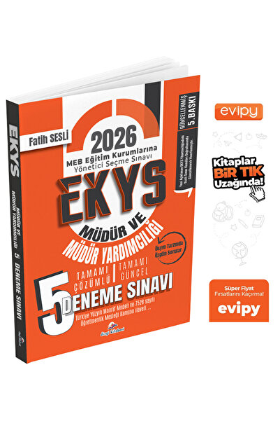 Dizgi Kitap 2026 MEB EKYS Müdür ve Müdür Yardımcılığı 5 Deneme Çözümlü 5. Bas...
