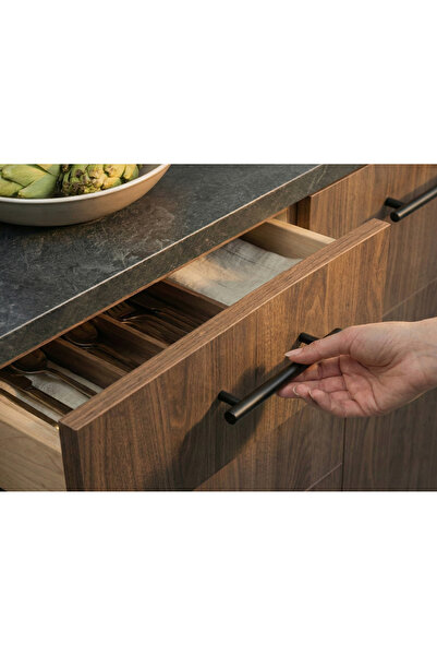 Özen Metal özen 1901 Mat Siyah 160mm paslanmaz çelik mobilya kulpu.