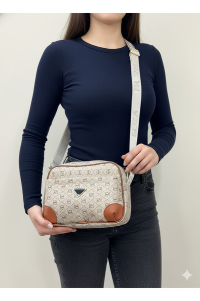 Newish Polo حقيبة كتف نسائية منقوشة - جلد صناعي، مناسبة خاصة/السفر/المدرسة