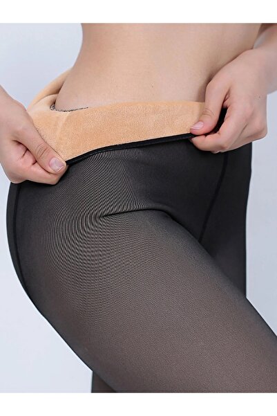 MLS Design Chiloți termici cu aspect piele cu lână în interior