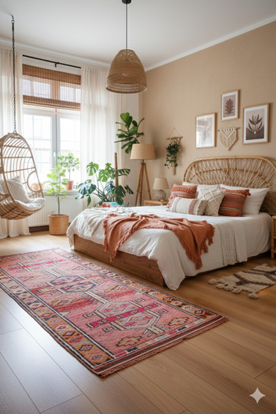 Loop Rugs El Dokuma, Doğal Kök Boyalı, %100 Yün, Herki Yolluk - 91 x 375 cm -...