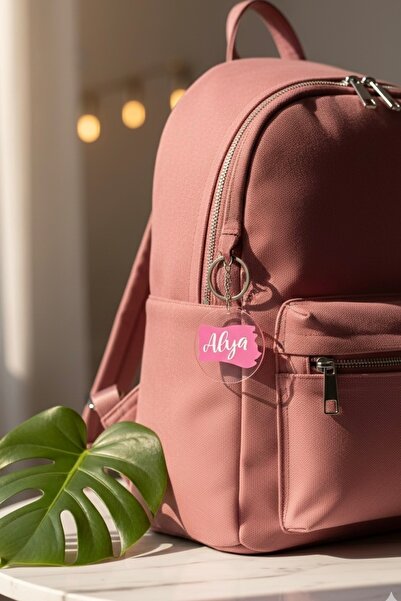 Personalized Transparent Plexiglass Keychain with Name,Bag Ornament Charm - Valentine Gift for Friend