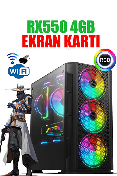 Dmc N04x (PUBG,GTA 5) I5-3470,16GB RAM,500GB HDD,256GB SSD,4GB RX550,oyuncu Masaüstü Bilgisayar