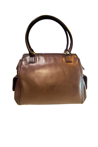 GÖN Women's Handmade (Handmade) Zipper Closure Genuine Leather Hand and Shoulder Bag Ertica