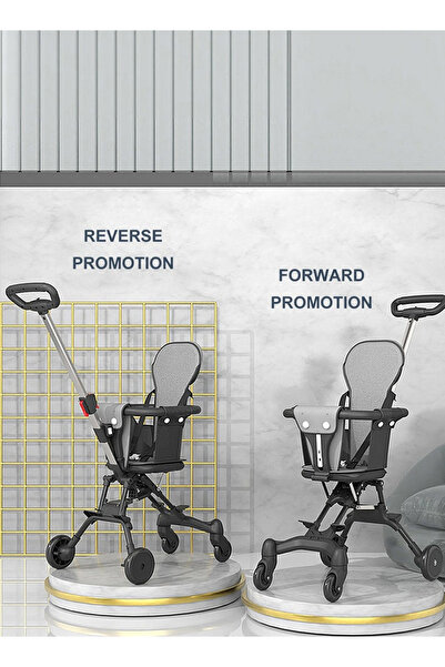 Generic Leon Home One-touch folding two-way lightweight four-wheeled stroller with cushion and seat belt