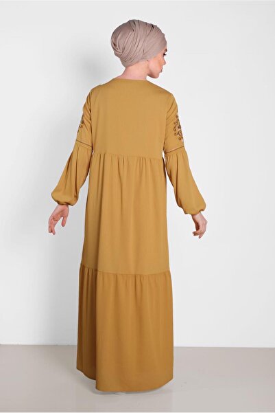 Alvina Embroidered Sleeves Dress 4439