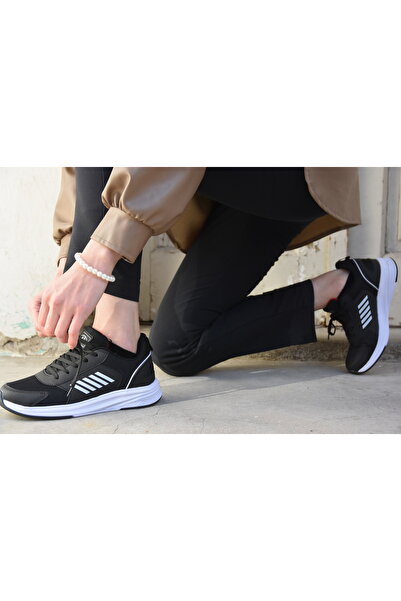 M.P. 231 1106 Comfolite Зручна внутрішня підошва Легкі шнуровані унісекс спортивні кросівки ЧОРНО-БІЛІ