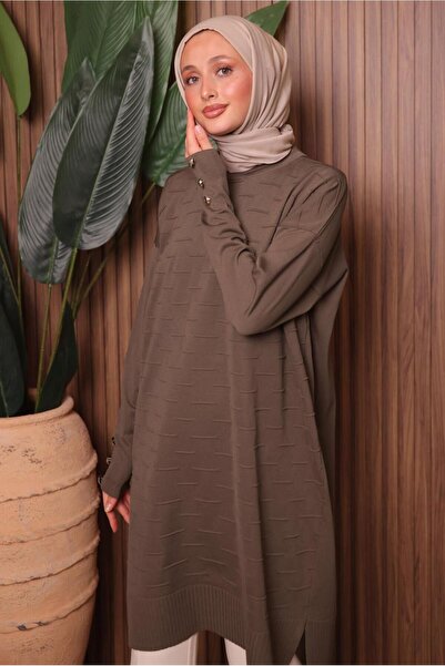 TRENDTESETTÜR Women's Brown (Soil) Knit Tunic t 7007