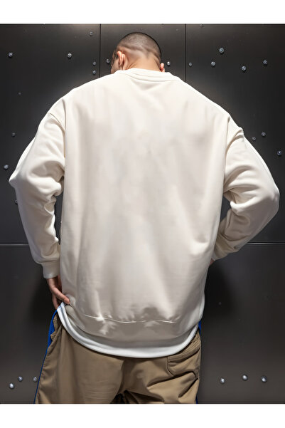 uyguntarz Unisex Directional Compass Design Printed Crew Neck Sweatshirt