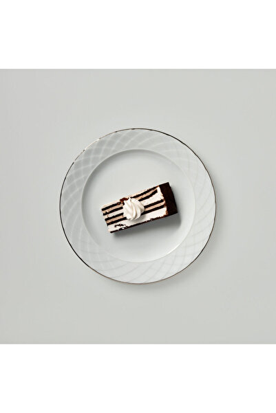 Güral Porselen Alfa 6 Pieces 17 cm Dessert Plate Platinum Mesh 220