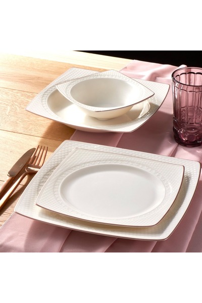 Güral Porselen Bonenjoy 8 Parça 2 Kişilik Bone Yemek Takımı - Copper Bakır