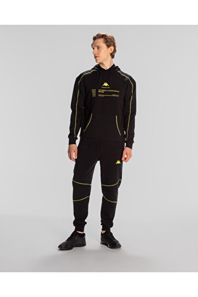 Kappa Αυθεντικό ανδρικό φούτερ με κουκούλα Waldo, μαύρη κανονική εφαρμογή