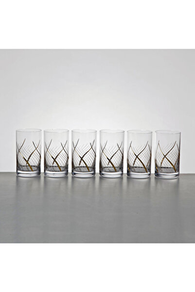 Güral Porselen Romans 6 Piece Lemonade Glass Gold