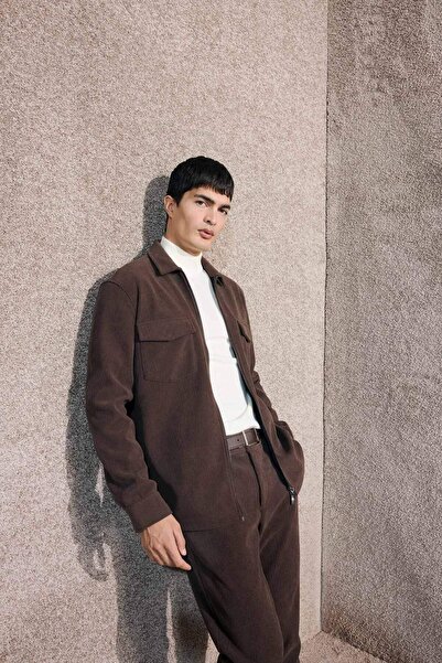 DeFacto Μπουφάν με κοτλέ πουκάμισο με κολάρο πόλο κοτλέ (25 AU)