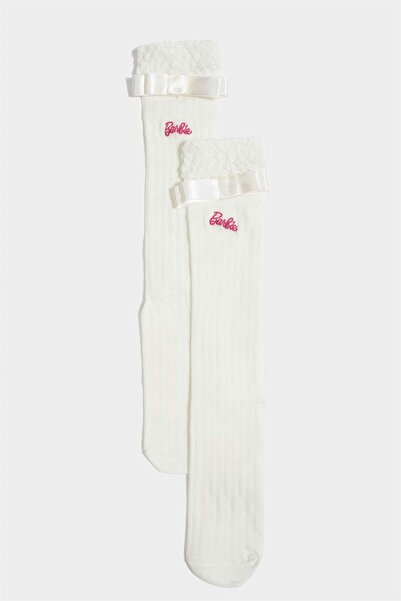 DeFacto Girls Barbie Cotton Knee High School Socks F4199A8Ns