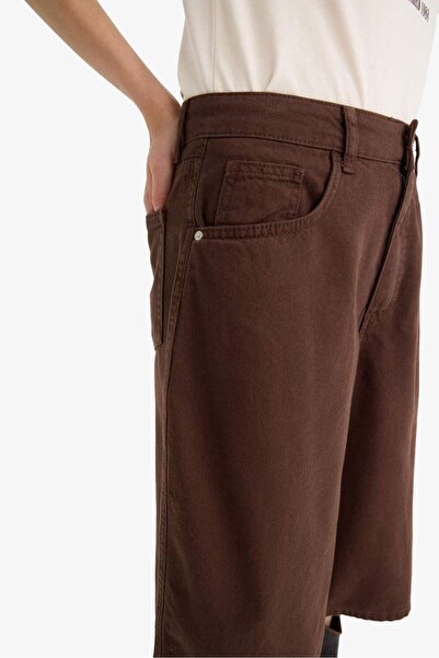 DeFacto Cool Normální Pas Krátké Nohavice Gabardinové Bermudy F3133AX25HS