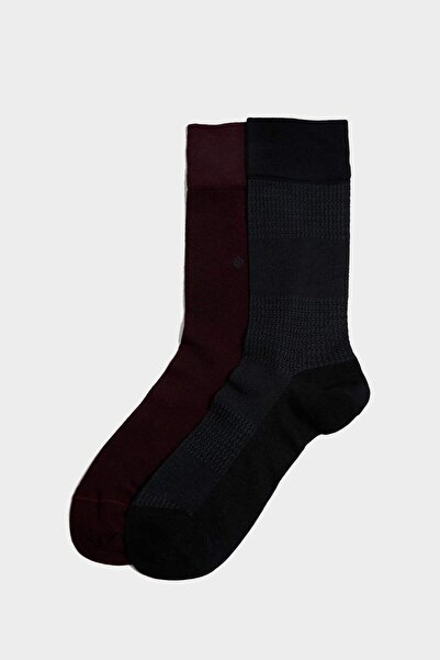 DeFacto Men's Seamless 2-Piece Mercerized Long Socks E7852Axns