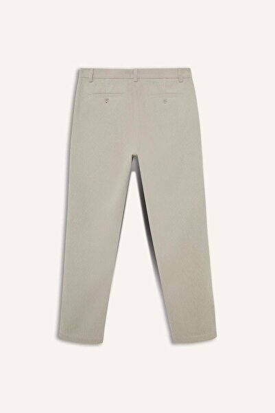 DeFacto Tailored Regular Fit Straight Leg Corded Fabric Velvet Trousers F0462Ax25Wn