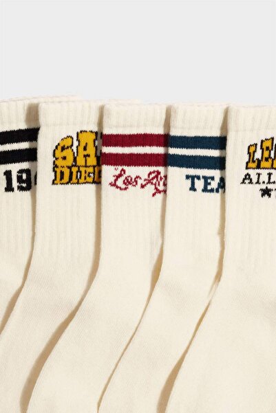 DeFacto 5-пакет дълги памучни чорапи за момчета F4721A8NS