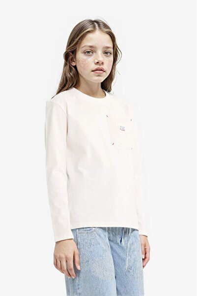 DeFacto Girls' Oversize Wide Fit Crew Neck Printed Long Sleeve T-Shirt F2249A825Au